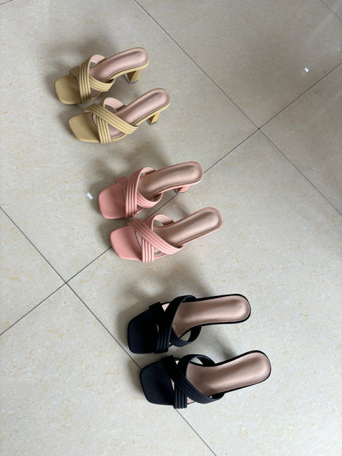 Women Casual Criss Cross Strap Heels